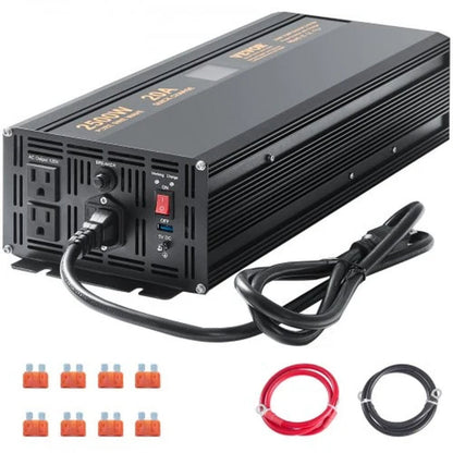 2500W Sump Pump Battery Backup System, LCD Display, Auto Switches to Battery Inverter Power for Continuous Sump Pump Operation, Sump Pump Battery Backup Inverter for Emergency and Power Outage