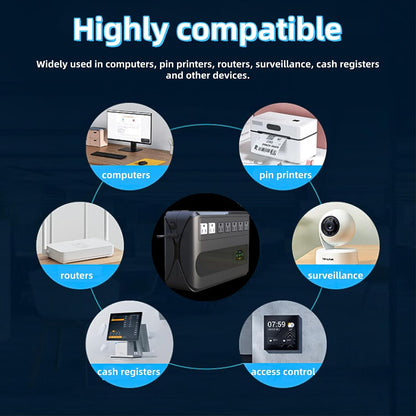 1000VA 500W Offline UPS LCD Battery Backup and Surge Protector for Computer