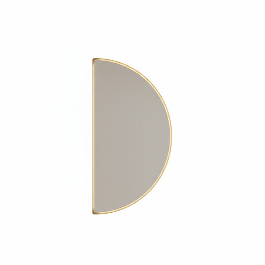 48"× 24" Half Moon LED Mirror for Bathroom, Lighted LED Vanity Mirror with Backlit, Anti-Fog,Dimmable 3-Color Lights, Frameless Irregular Smart Mirror