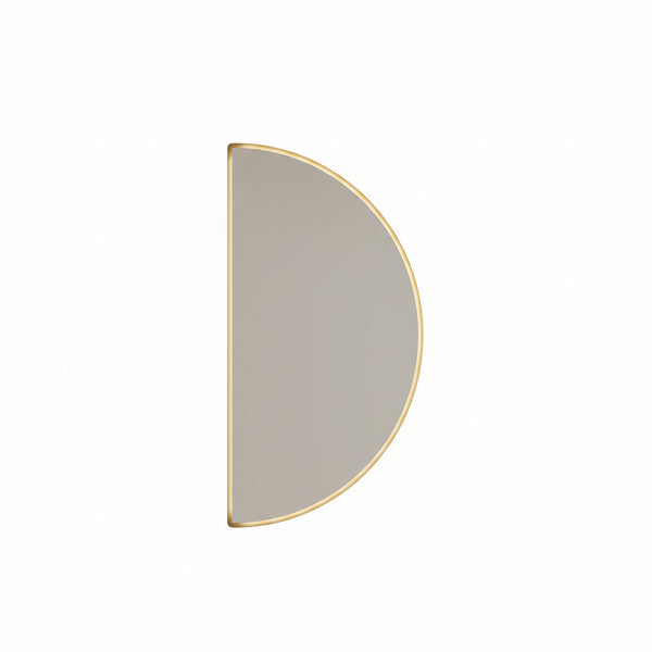 48"× 24" Half Moon LED Mirror for Bathroom, Lighted LED Vanity Mirror with Backlit, Anti-Fog,Dimmable 3-Color Lights, Frameless Irregular Smart Mirror