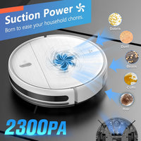 Robot Vacuum and Mop Combo, 2 in 1 Robotic Vacuum Cleaner with Schedule, App/Alexa/Voice Control, Slim 2.87", Self-Charging, Strong Suction & Long Runtime, Ideal for Hard Floor, Pet Hair, Carpet