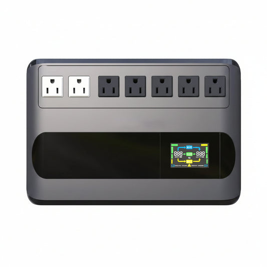 1000VA 500W Offline UPS LCD Battery Backup and Surge Protector for Computer
