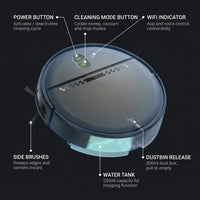 Robot Vacuum and Mop Combo Built to Clean Multiple Surfaces, 2-in-1 Design, Pet Hair Removal, App Control — How It Works