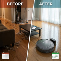 Robot Vacuum and Mop Combo Built to Clean Multiple Surfaces, 2-in-1 Design, Pet Hair Removal, App Control — Before & After